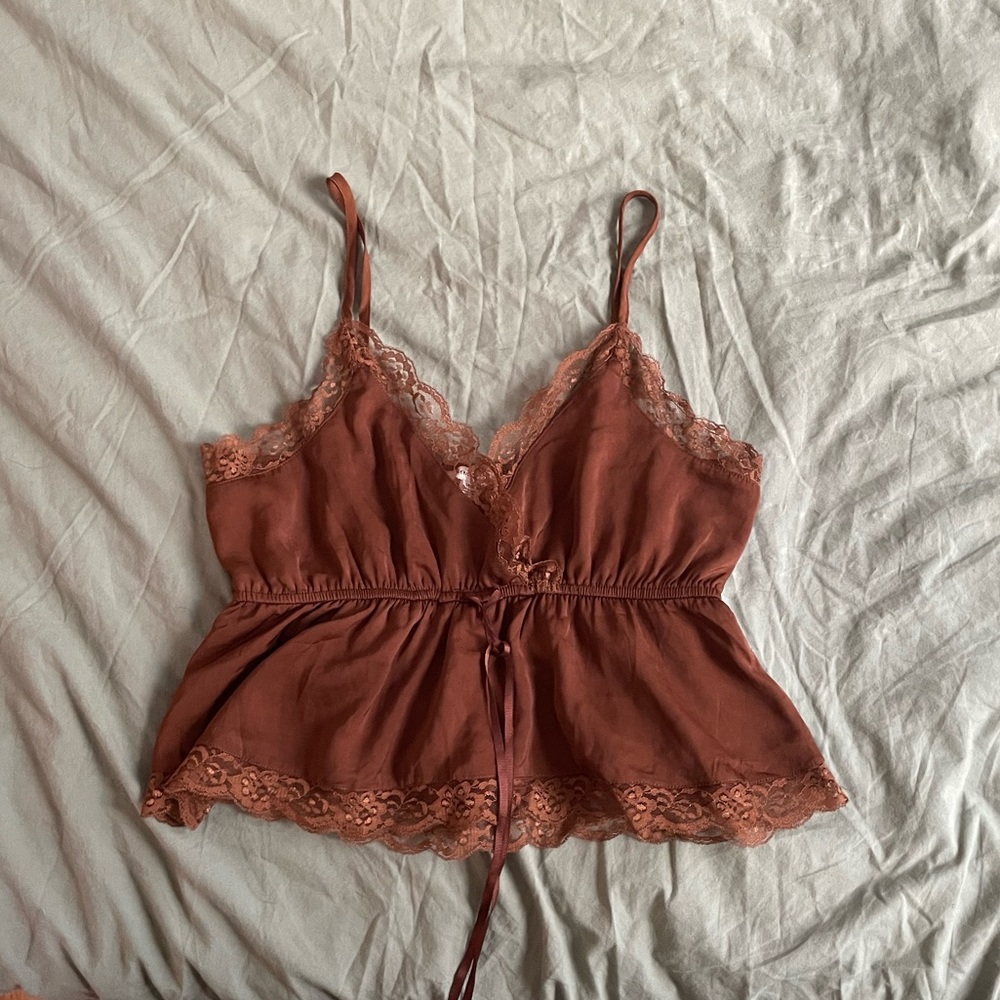 Baby doll lace trim tank